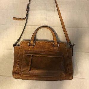 Frye Leather Stud Satchel-Victoria